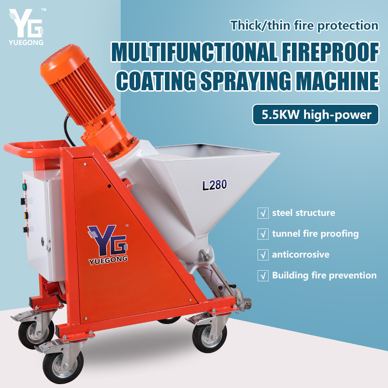 High Efficiency mortar spraying equipment wall cement spray plaster machine plunger pump concrete spraying machine