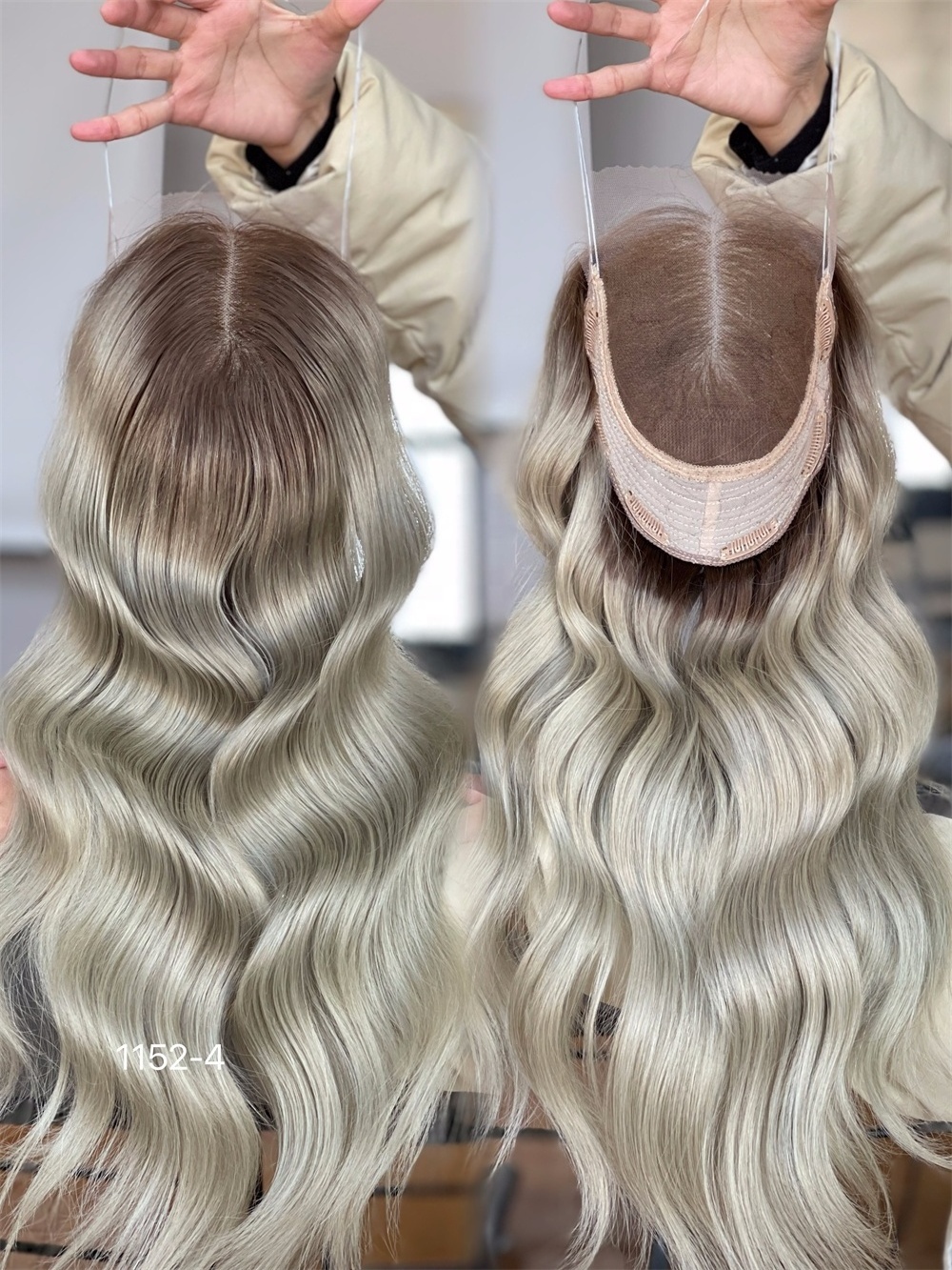 2024 New Design Virgin Hair Mini Wig European Blonde Human Hair Topper For Women 8*8 Italian Lace Front/Full Lace Toppers Toupee