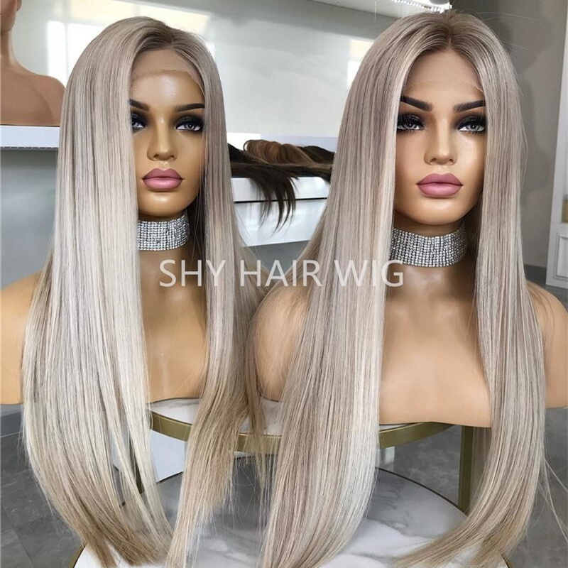 Peruvian Lace Front Wigs Natural Blonde Full Lace Human Hair Wig For High Level White Women Cuticle Aligned Lace Frontal Wigs