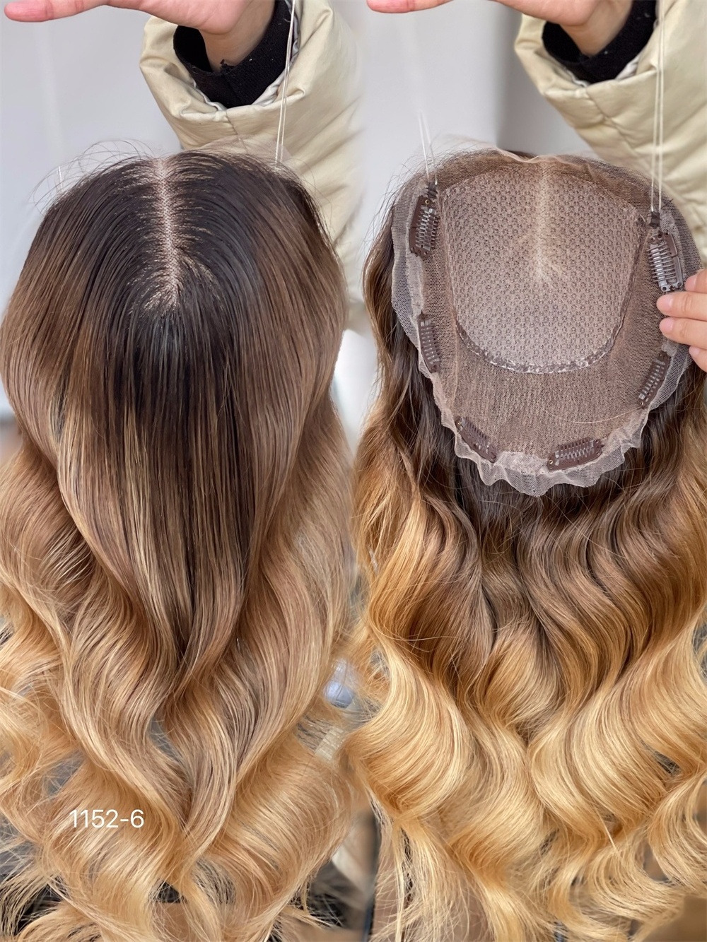 2024 New Design Virgin Hair Mini Wig European Blonde Human Hair Topper For Women 8*8 Italian Lace Front/Full Lace Toppers Toupee