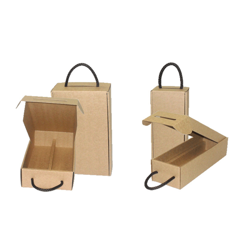 Custom cardboard paper wine beer bottle carrier packaging boxes