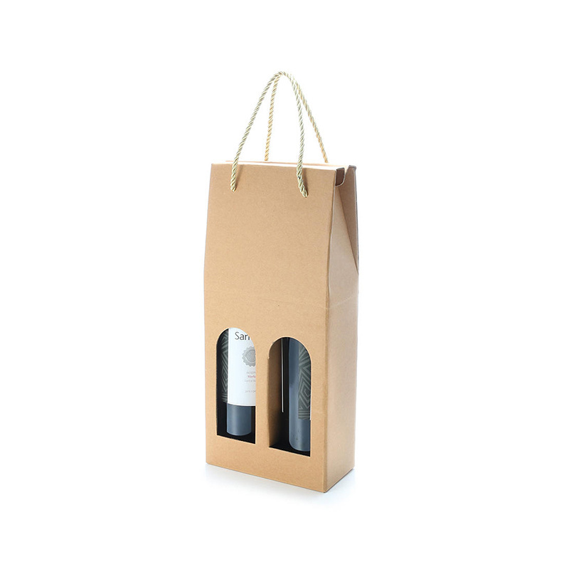 Custom cardboard paper wine beer bottle carrier packaging boxes