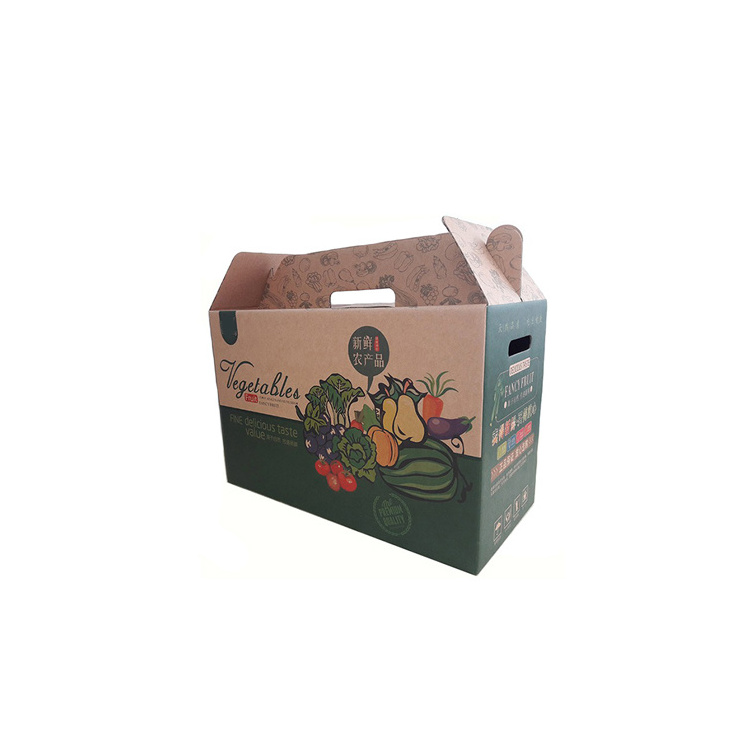 Apple orange banana mango fruit carton box price low with handle design