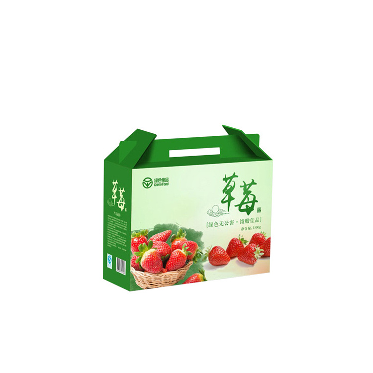 Apple orange banana mango fruit carton box price low with handle design