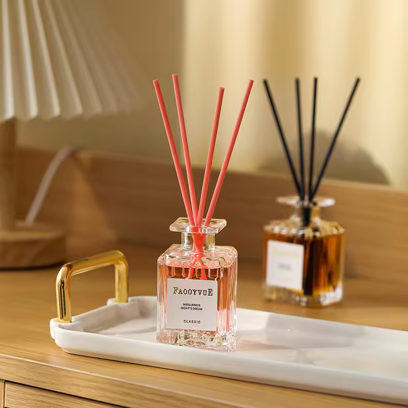 New Arrival 50ML Home Decor Perfume Fragrance Natural Essential Oil Reed Diffuser With Aroma Stick