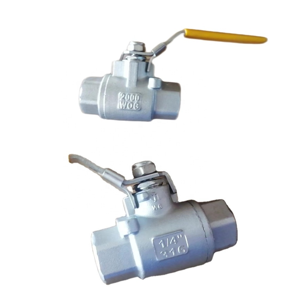 China Price Ball Valve Wrought 316 Stainless Steel 2000WOG 14 NPT  Self Venting 2000WOG 1/4