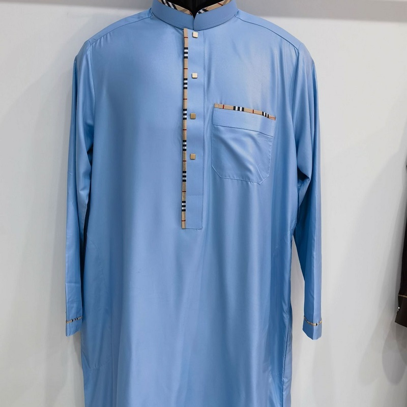 Traditional Muslim Clothing Quality Abaya Dubai Robe Islamic Man Dresses Arabia Saudi Moroccan Kaftan Thobe for Men