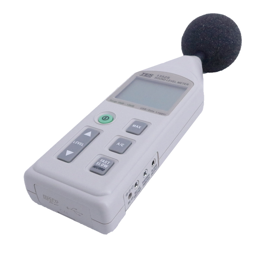 TES-1352S Digital Sound Level Meter db tester 30dB to 130dB USB connecting