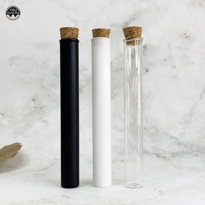 woods Glass Tubes With Cork Top For Packaging