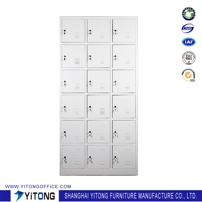 18 Door Employee Clothes Luggage office Locker Metal School Lockers With Key Large Gym storage Locker