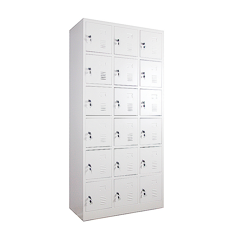 18 Door Employee Clothes Luggage office Locker Metal School Lockers With Key Large Gym storage Locker