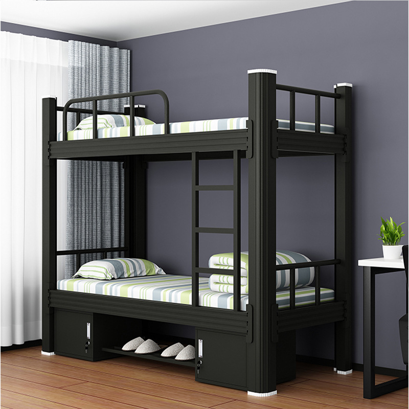 Bedroom Furniture Knock-Down Durable Bunk Beds For Student Metal Double Decker Dormitory Bunk Bed