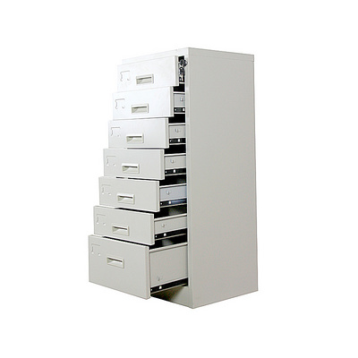 7 Drawers Vertical Steel Simple Design Office Metal File Cabinet Movable Metal Storage File Cabinet