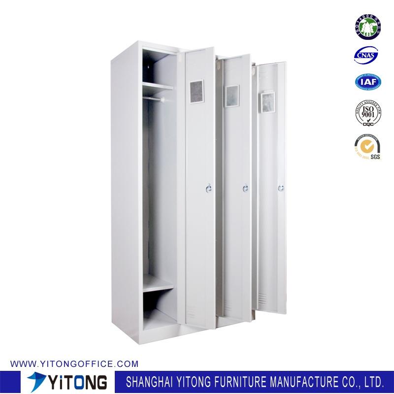 Vertical 3 Door Employee Dormitory Locker Wardrobe Metal Steel Clothes Storage Locker CabinetWith Key