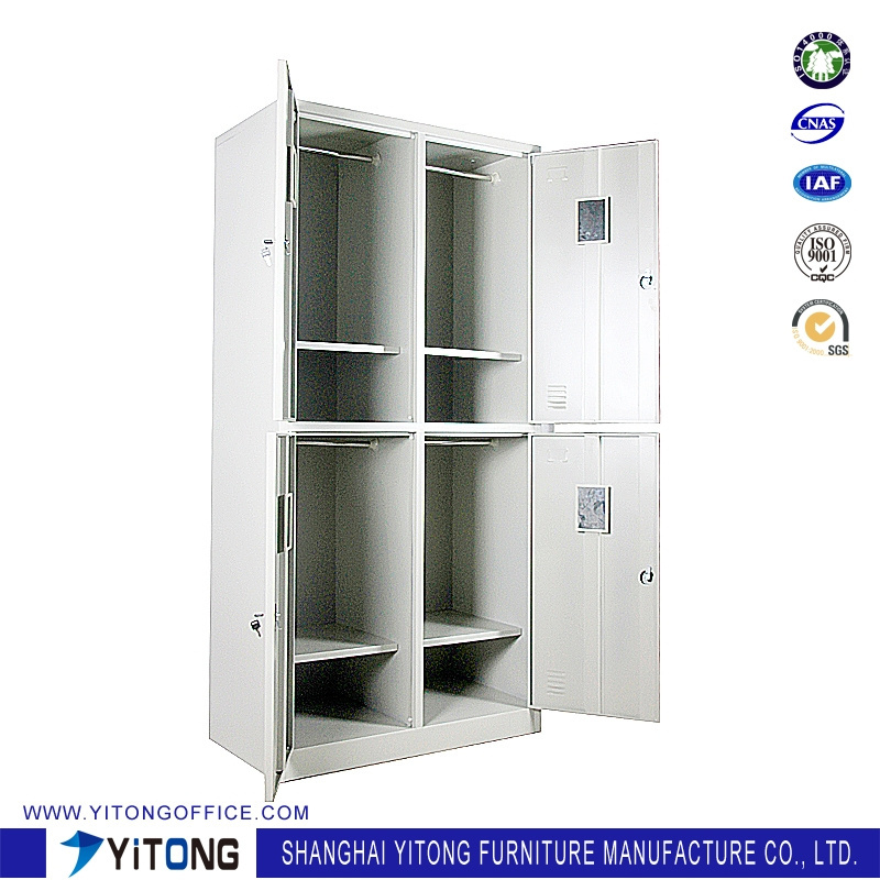 YML 4 Door Mini Locker Metal Steel Organizers Fireproof Safes Metal Building Style School Parcel Air Locker For Clothes