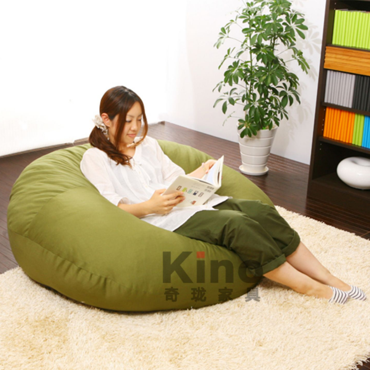 Short Plush Large size round beanbag cover relax comfortable bean bag bed