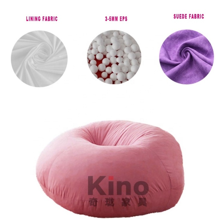 Short Plush Large size round beanbag cover relax comfortable bean bag bed