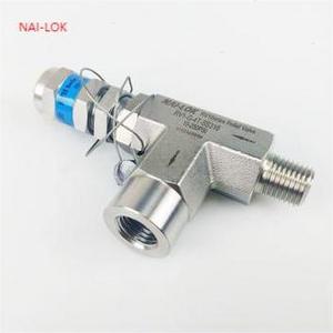 NAI LOK Fitting Stainless Steel Adjustable High Pressure Compression Ends 6000 PSI Proportional Relief Valve Safety Valve