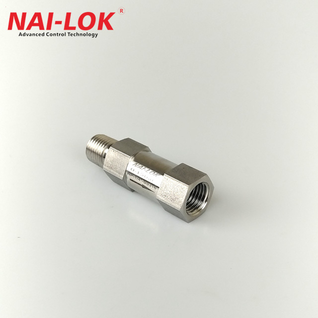 1/4 Male to 1/4 Female 3000psi Check Valve Compression Tube Double Ferrule 1/4