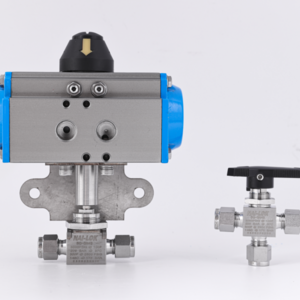 Control Valve SS316 with Air Torque Pneumatic Actuated Ball Valve Single and Double Actuating Instrument Valves