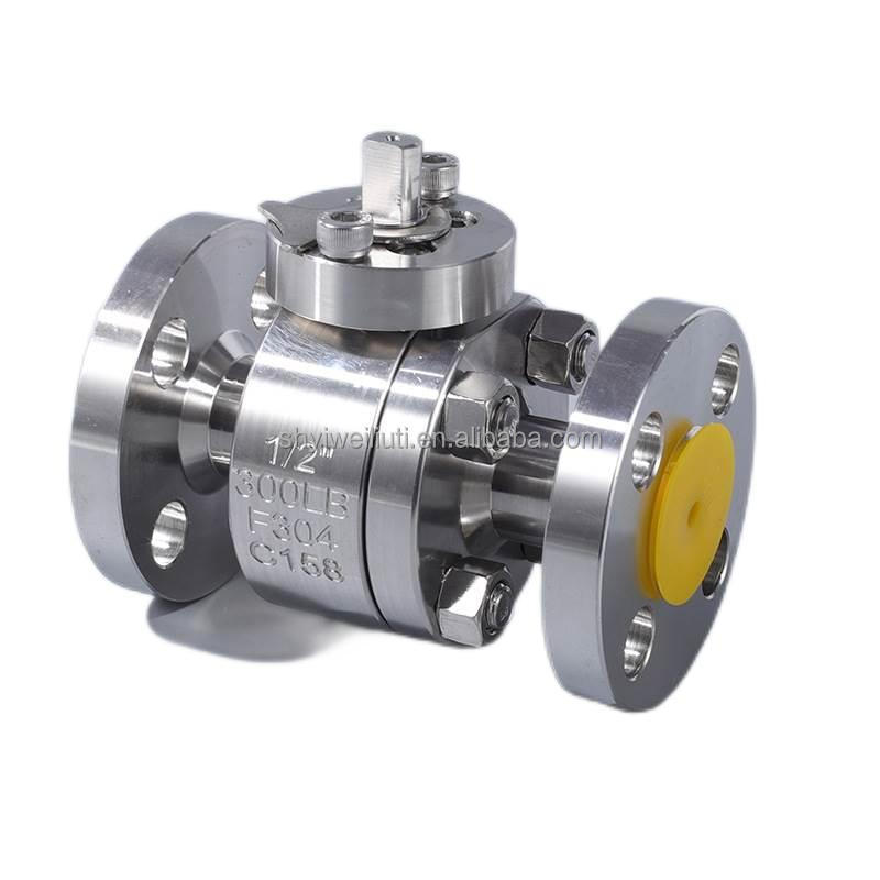 Two piece Forged Steel Floating Metal Seal Ball Valve Stainless Steel 304 Flange Alloy Ball Valves