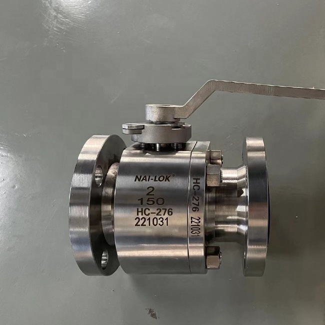 Two piece Forged Steel Floating Metal Seal Ball Valve Stainless Steel 304 Flange Alloy Ball Valves