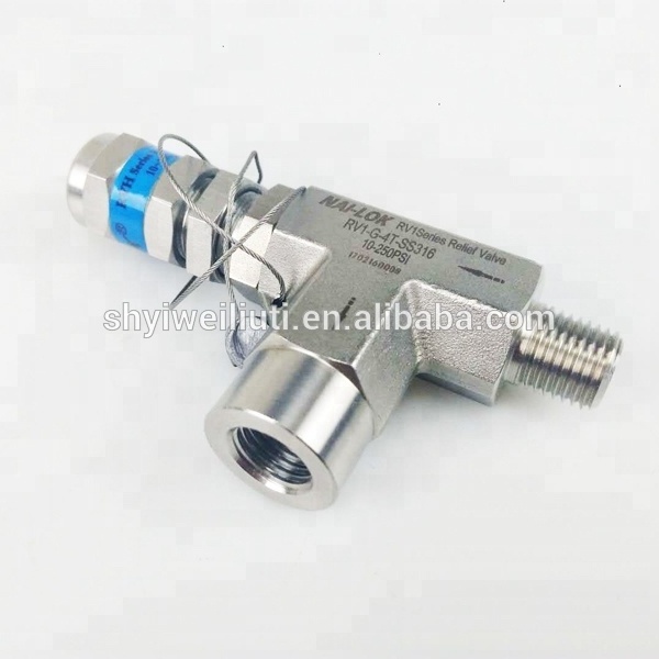 Adjustable pressure relief valve for test bench safety