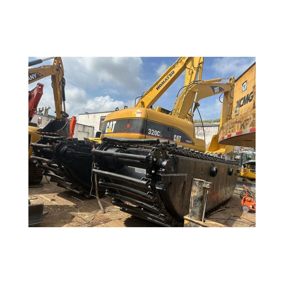 Boat Excavator Amphibious excavator CAT 320C CAT320CL CAT320 boat digging barge or boat equipped with a dredge Used Machinery