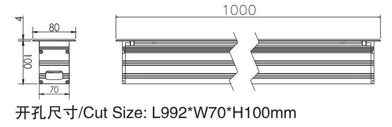 IP67 48W waterproof recessed linear rgbw wall washer lights