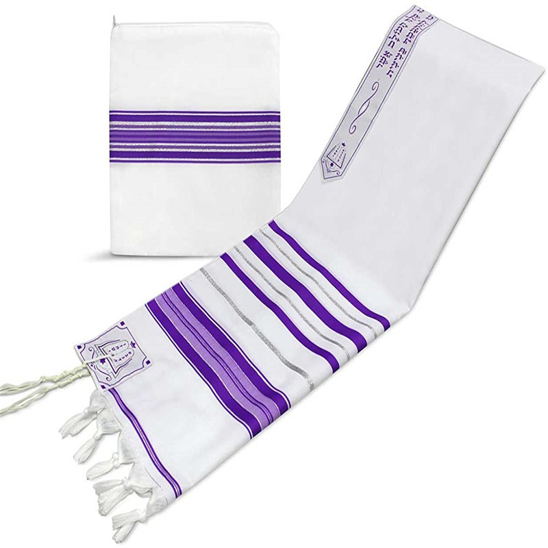 52x180cm Large Polyester Arab Scarf 10 Colors Stock Muslim Israel Kosher Talit de Jewish Tallit Israel Prayer Shawls