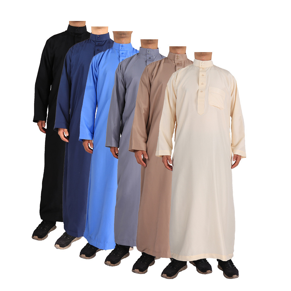 Dubai Abaya Arab Islamic Men Shirt Thobe Skirt Islamic Clothing Muslim Dress Men Plus Size Men's Clothing