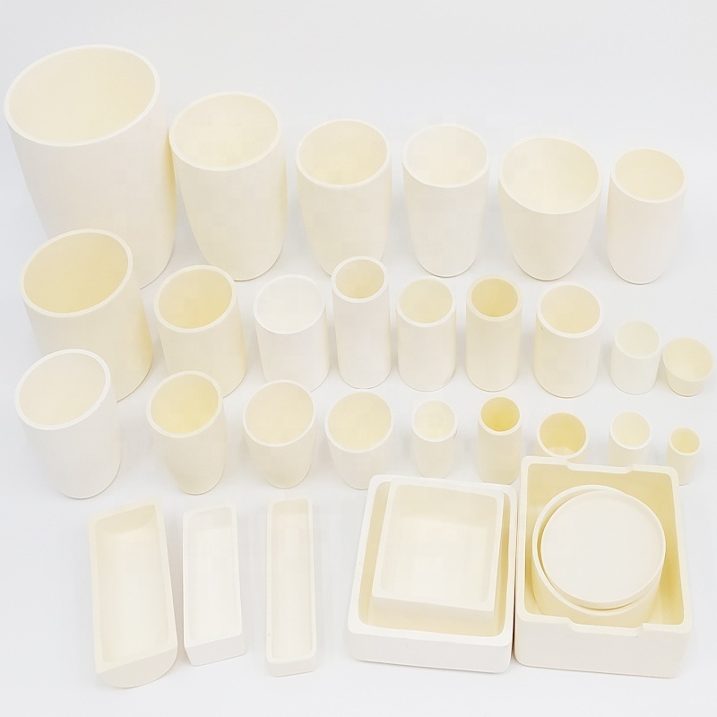 Prompt Goods High Temperature 99.7% 99% Corundum Alumina Ceramic Crucible for Glass Melting Boat Sagger Tray