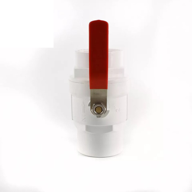 Free sample red SS201 handle 1/2 4 inch size pvc ball valve