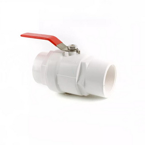 Free sample red SS201 handle 1/2 4 inch size pvc ball valve