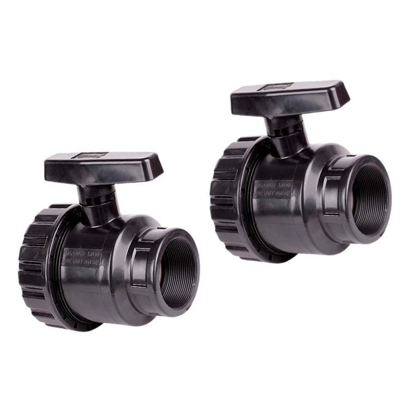 Black pvc single union valve water level control valve irrigation ball valve