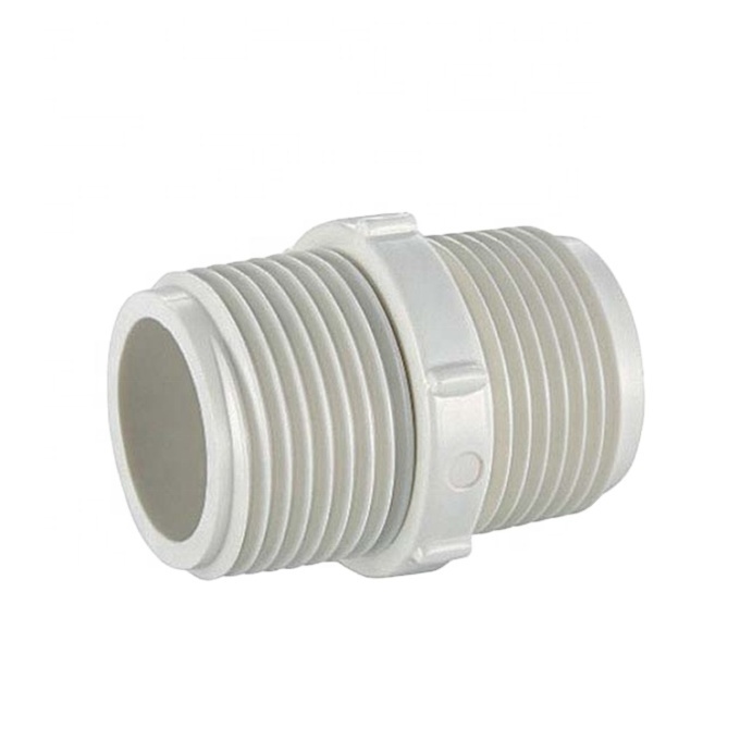 BSPT pipe fitting nipper PVC thread water supply pipe connector for Africa marketing