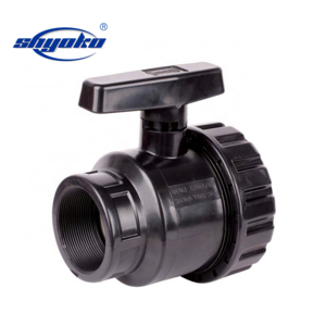 Black pvc single union valve water level control valve irrigation ball valve