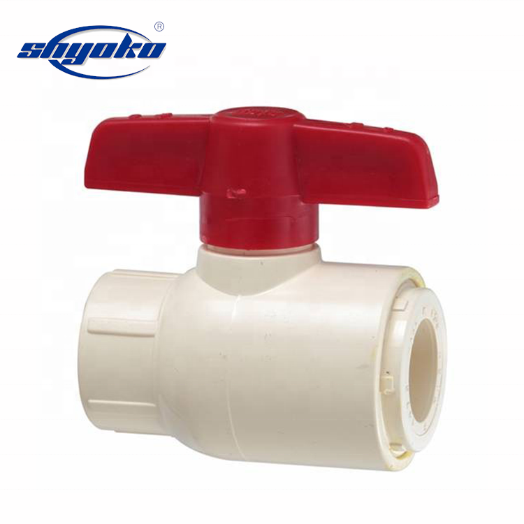 CPVC d2846 ball valve chemical high pressure 1 inch ball valve