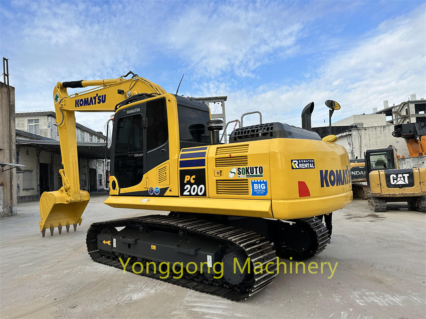 2022 95% new used komatsu pc 200 7 8 used heavy duty equipment komatsu excavator for sale