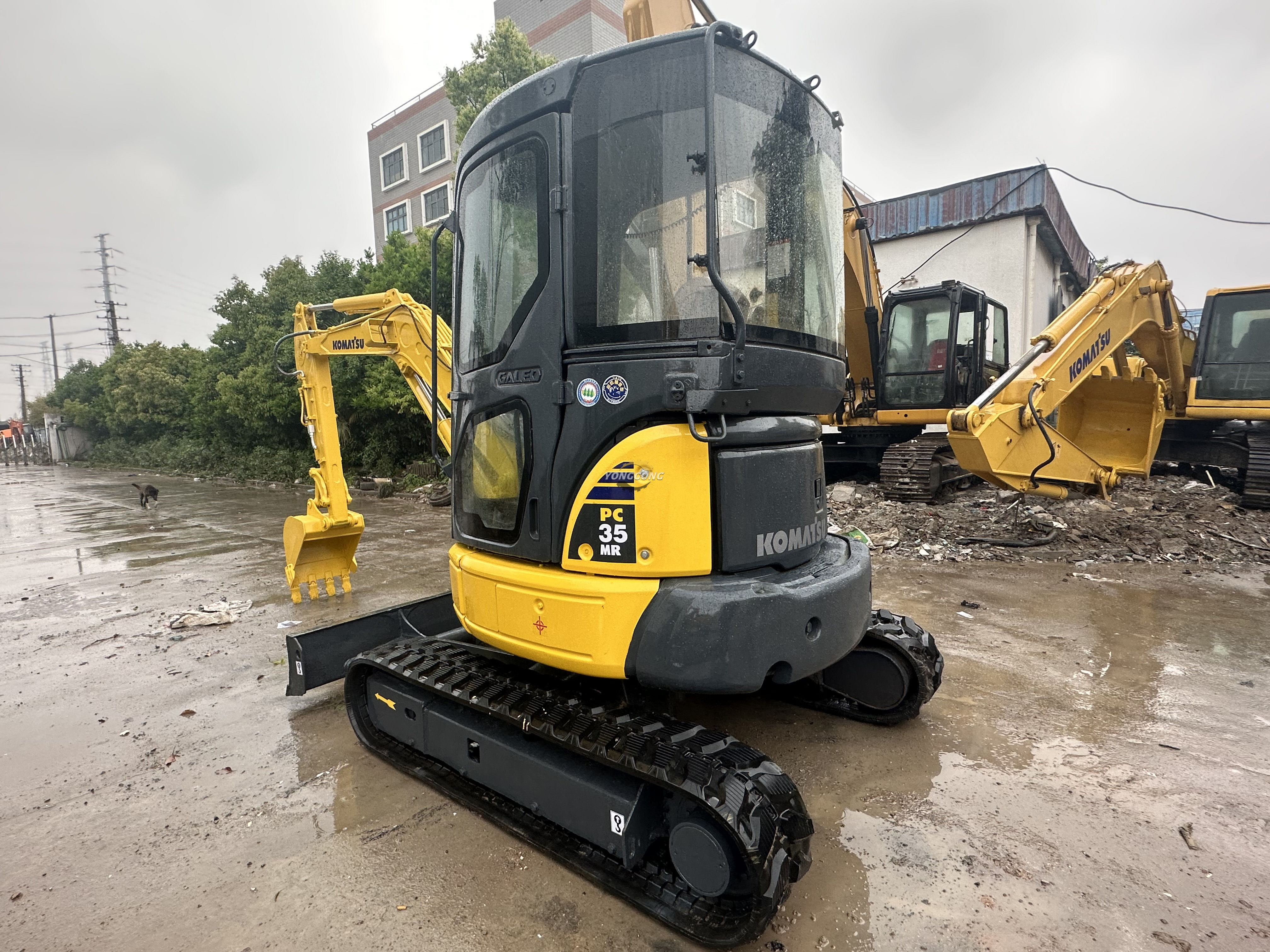 CE/EPA Certified! Komatsu pc 35 used excavator komatsu pc35 mini 3 ton crawler excavator with rubber track