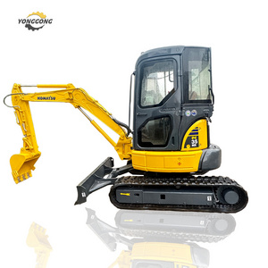 CE/EPA Certified! Komatsu pc 35 used excavator komatsu pc35 mini 3 ton crawler excavator with rubber track