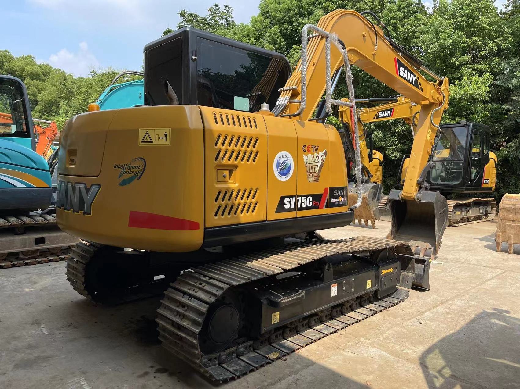 Almost new sany sy75c excavator 7 ton sy75c-9 used mini crawler digger cheap sy75 sy 75 75c 75c-9 75-9