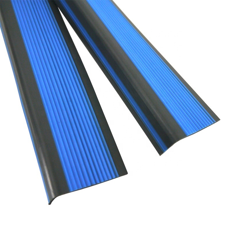 Flexible vinyl stair edging stair nose pvc anti slip pvc rubber stair nosing edge trim protec