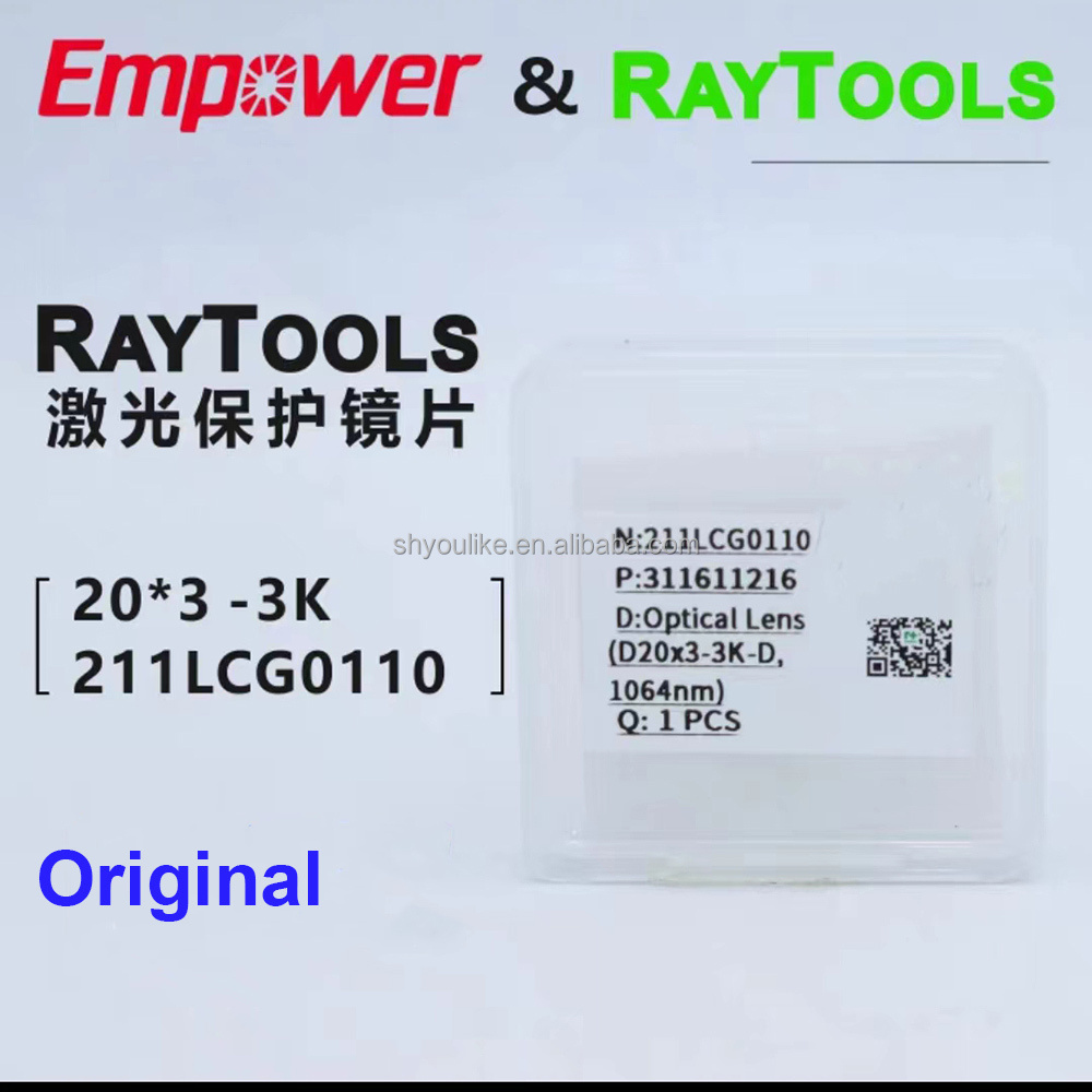 Original Raytools fiber laser Optical lens Protective Lens  D24.9 T1.5 D27.9 T4.1 D30 T5 D37 T7 D37 T1.6 D38 T1.6 D38 T2 D50 T2