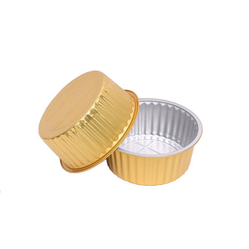 YOUXUAN Aluminum Foil Mini Loaf Pie Pans  with Lids Plate Container For Food