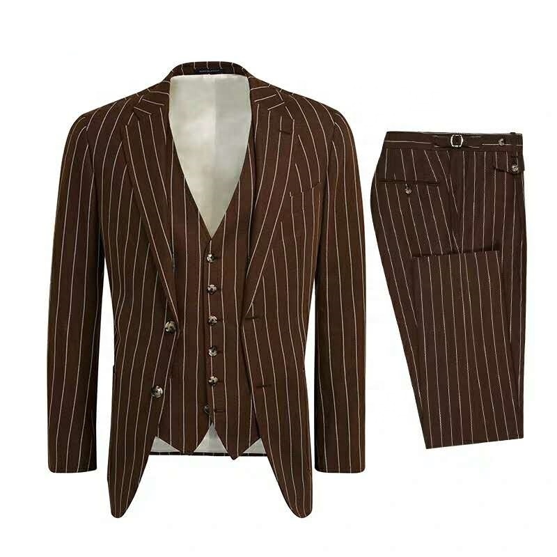 high quality MTM made to measure man suit Newest design best price brown custom men suits fashion