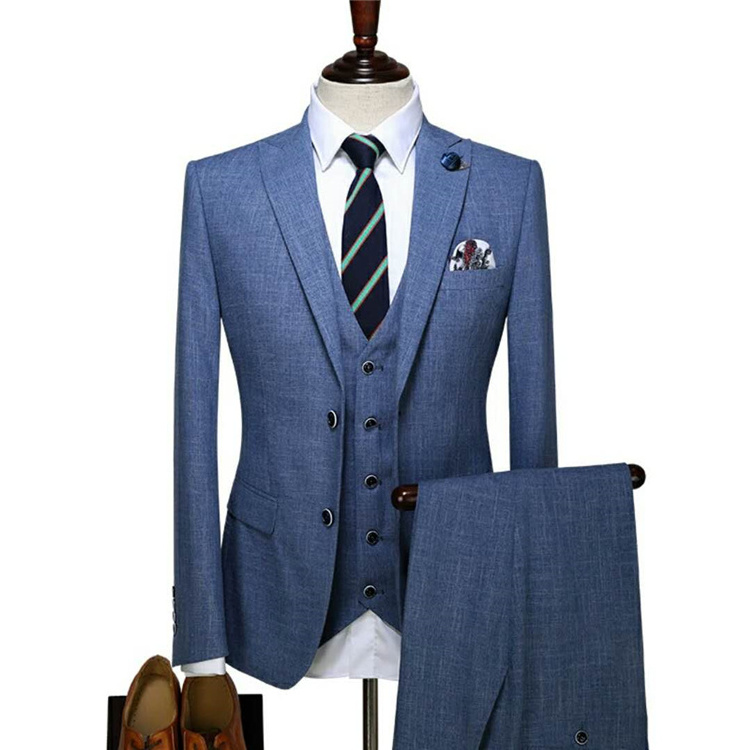 MTM made to measure bespoke men suits for business 100%Wool fused canvas man suit