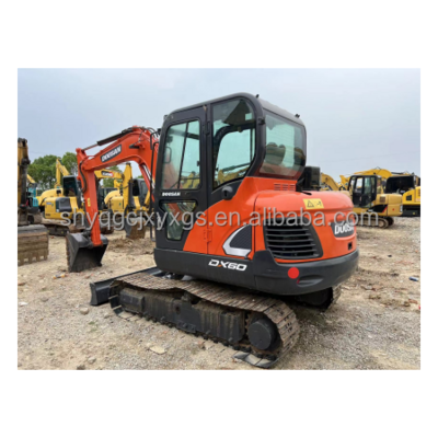 Korea Second-hand mini excavadora Doosan DX60 DX75 machinery hydraulic backhoe crawler 6ton used doosan excavator