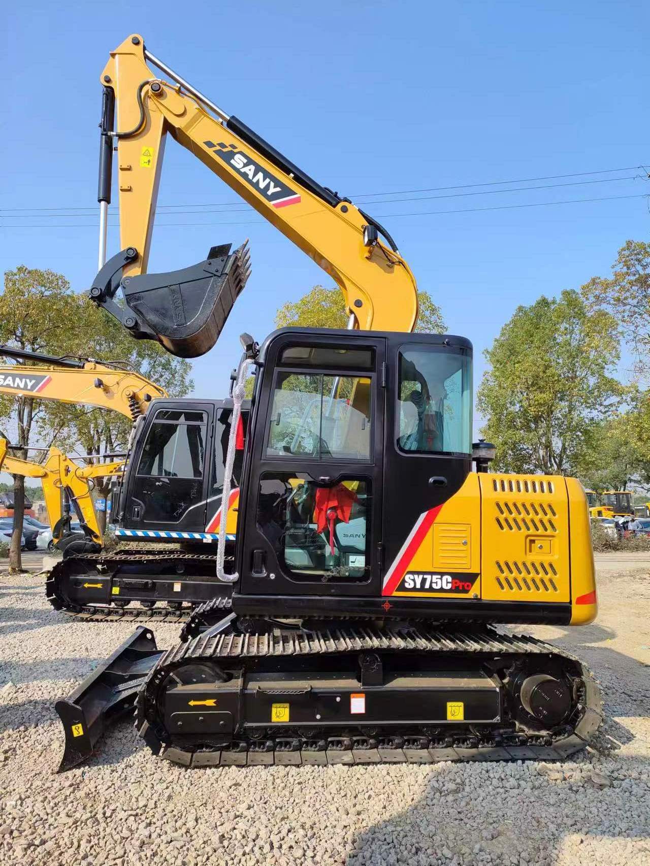 2023Year Used SANY SY75C machinery 7ton Used Second hand crawler mini excavator SANY Good condition