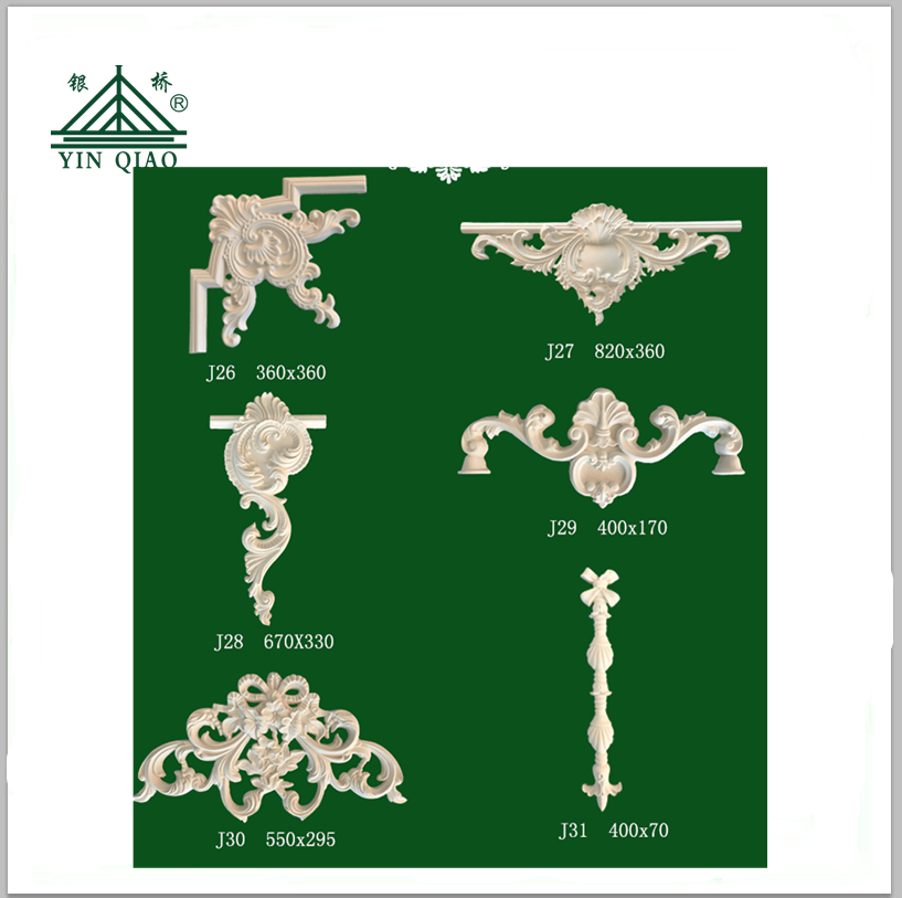 Fiberglass Reinforced Gypsum Plaster GRG Ornament Architrave Moulding